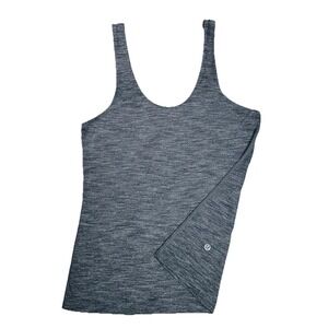 LULULEMON Womens Gray Stripe Loose Flowy Lightweight Tank Top - Believe Size 4